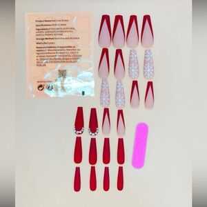 Coffin/Ballerina Shaped Press-On Nails